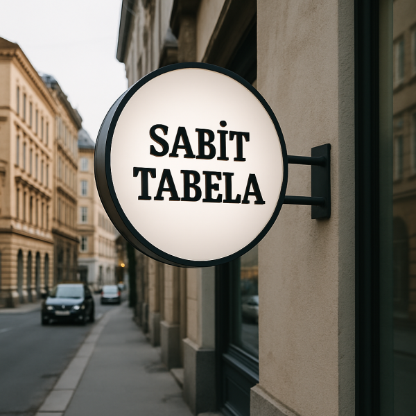 Dönen Tabela Işıklı 60-70-85 CM | Dış Mekan Duvar Tipi Reklam Tabelası