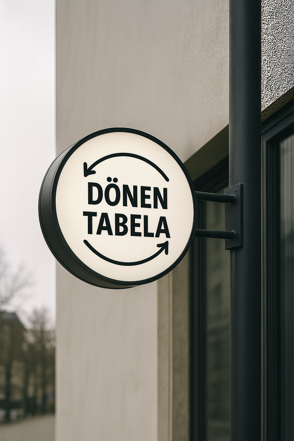 Dönen Tabela Işıklı 60-70-85 CM | Dış Mekan Duvar Tipi Reklam Tabelası
