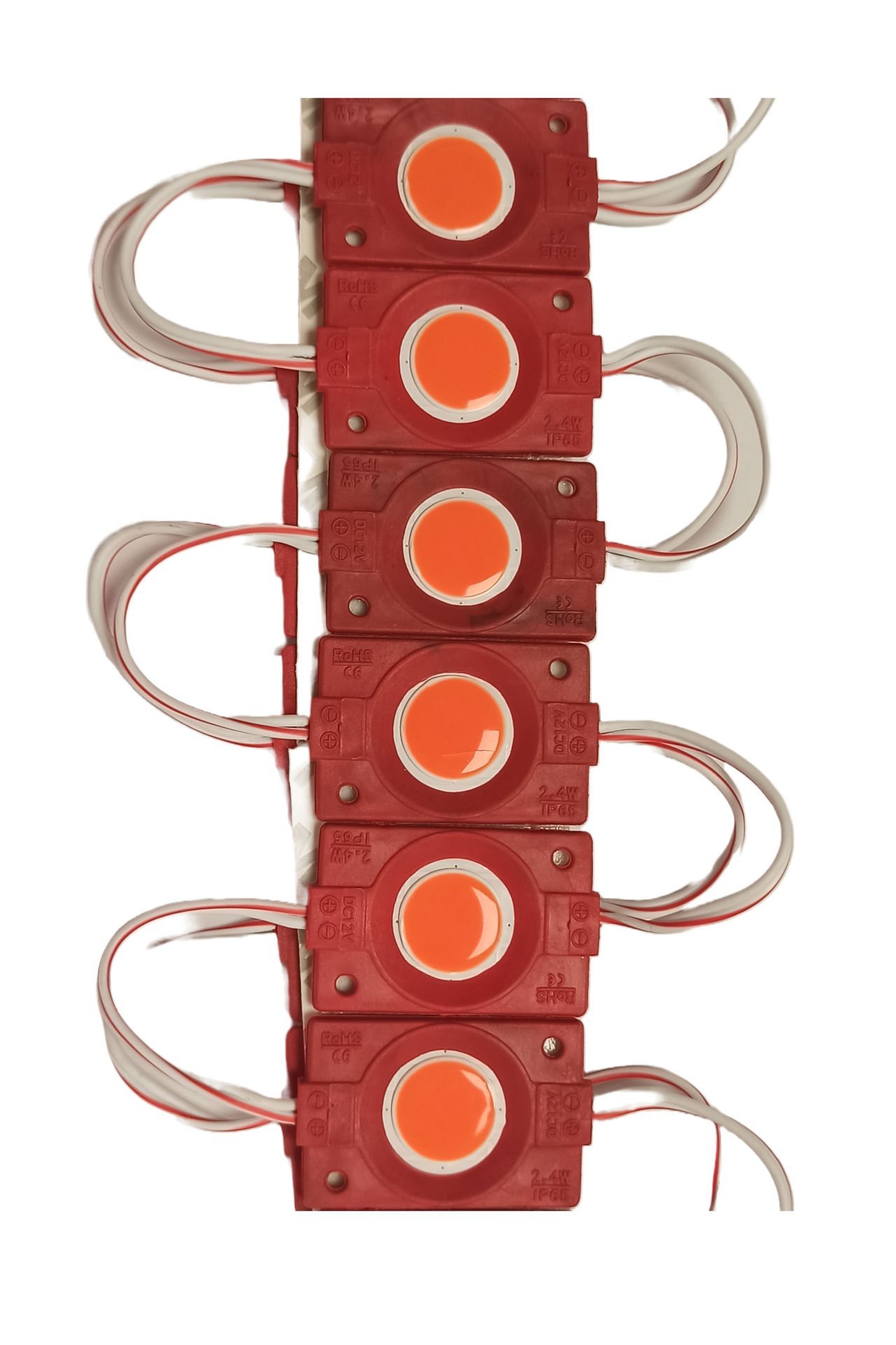12V 2.4W TEKLİ KARE COB MODÜL LED IP 65 KIRMIZI