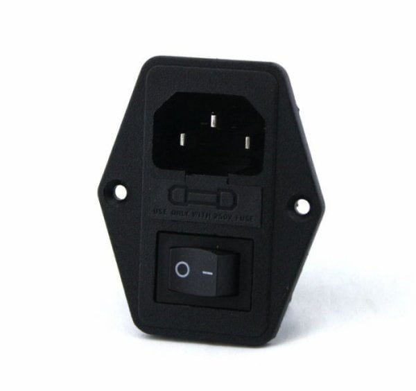 IC214 POWER SOKET ERKEK ANAHTARLI+FUSELİ KULAKLI