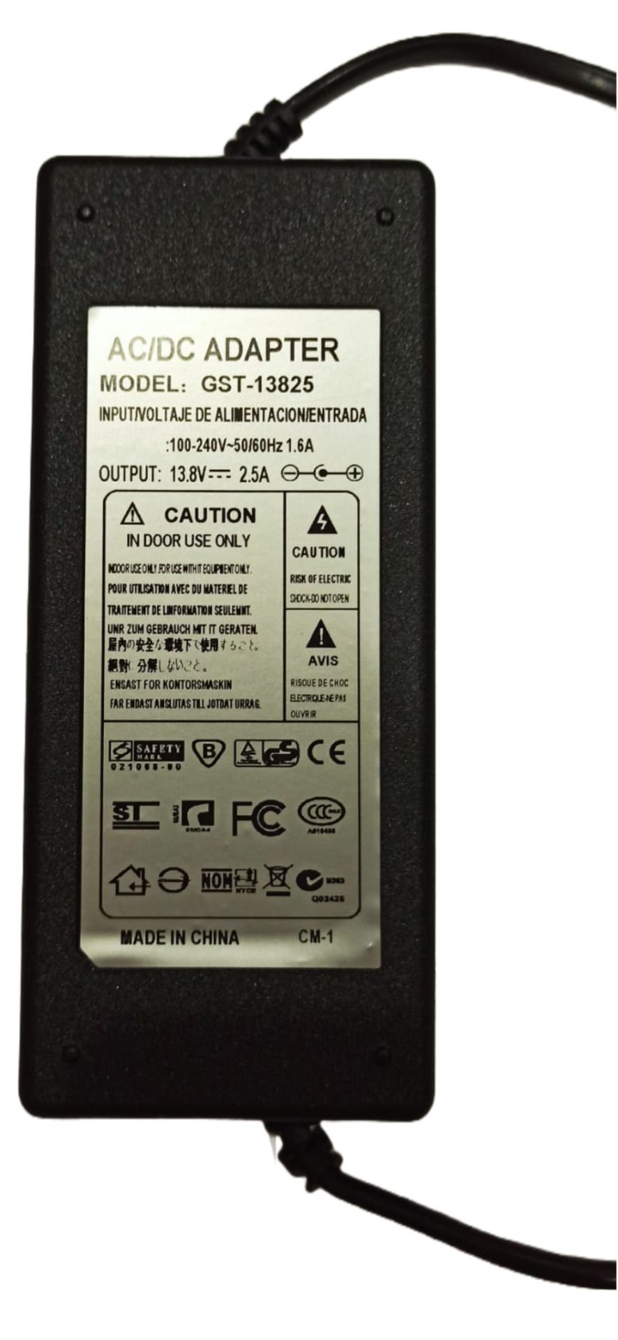 12V -2.5 AMPER AKÜ ŞARJ ADAPTÖRÜ A KALİTE-12 V 2.5 A Akü Şarj Adaptörü – A Kalite, 100–240 V Giriş