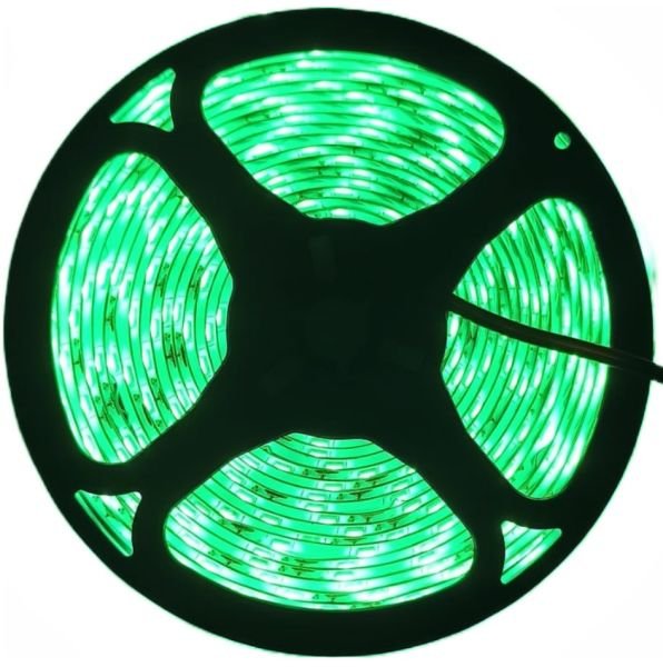 4040 IP65 12 V Double‑PCB Şerit LED – 5 m, Dış Mekan Kullanımı için YEŞİL