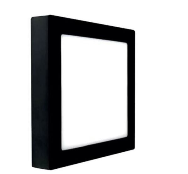 18 W Kare Siyah Kasa LED Panel – Sıva Üstü / Square Surface Mount 220–240 V
