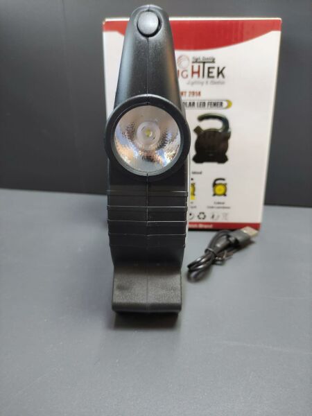 Solar LED Fener – Güneş Enerjili & USB Şarjlı Kamp Lambası