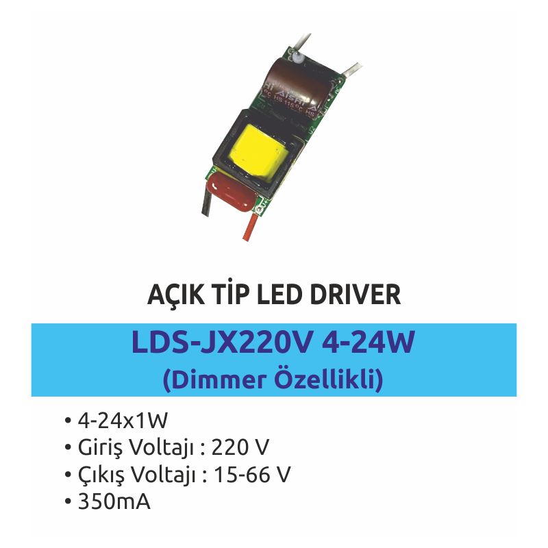 4-24X1W 220V DİMLENEBİLİR AÇIK TİP LED DRİVER IP 20