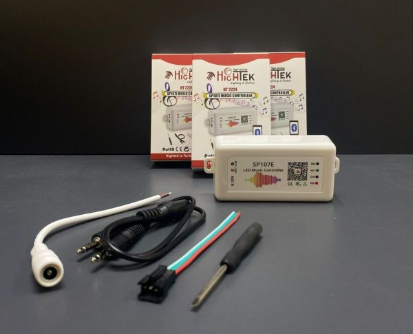 SP107E Bluetooth Müzik + Pixel LED Kontrol Cihazı – 5–24 V, 960 Piksele Kadar
