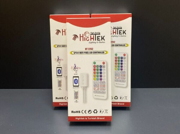 SP511E Wi‑Fi Pixel LED Kontrolcüsü – Çift Çıkışlı, Ses Sensörlü, RGB/ARGB İçin