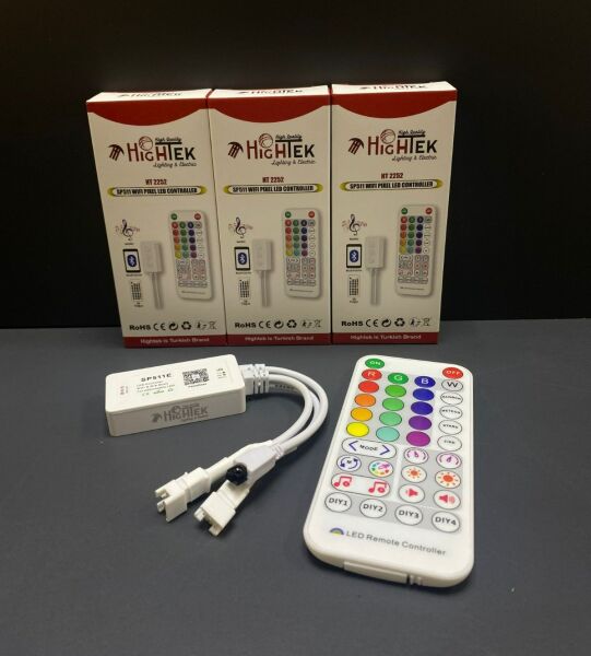 SP511E Wi‑Fi Pixel LED Kontrolcüsü – Çift Çıkışlı, Ses Sensörlü, RGB/ARGB İçin