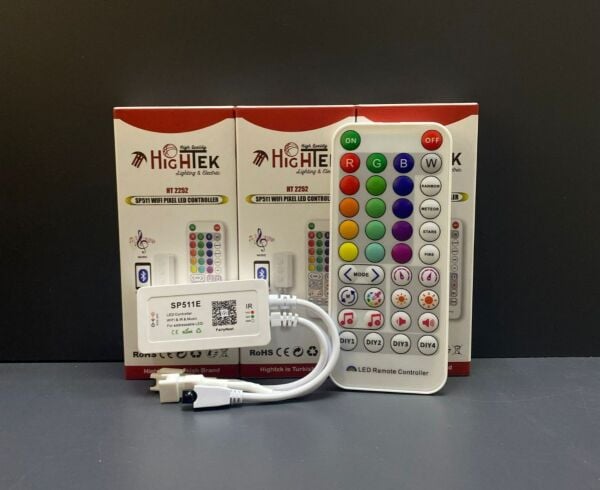SP511E Wi‑Fi Pixel LED Kontrolcüsü – Çift Çıkışlı, Ses Sensörlü, RGB/ARGB İçin