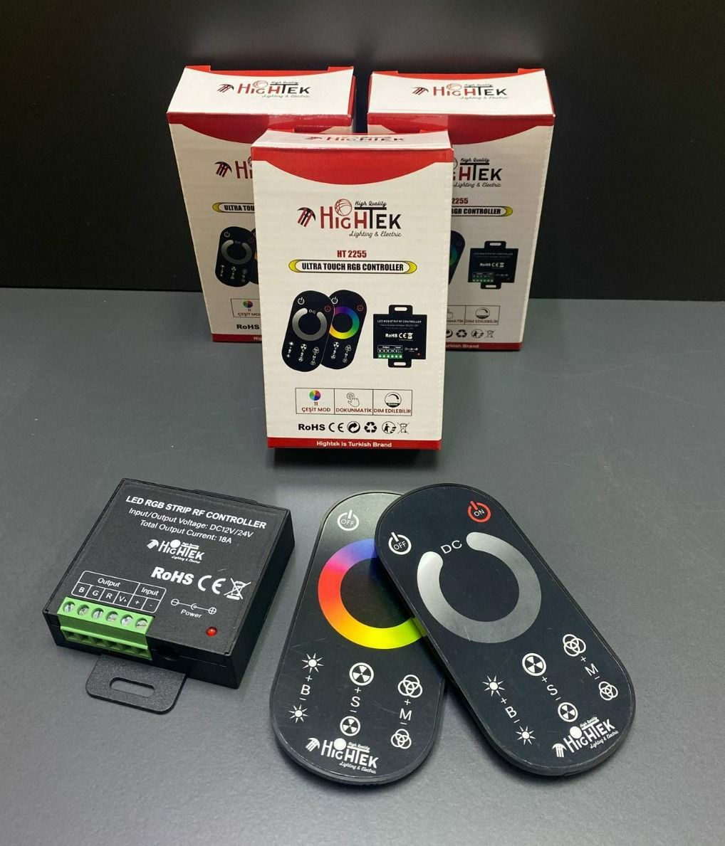 Touch Dimmer Dokunmatik RGB Kumanda – 12–24 V, 18 A (216 W / 288 W)