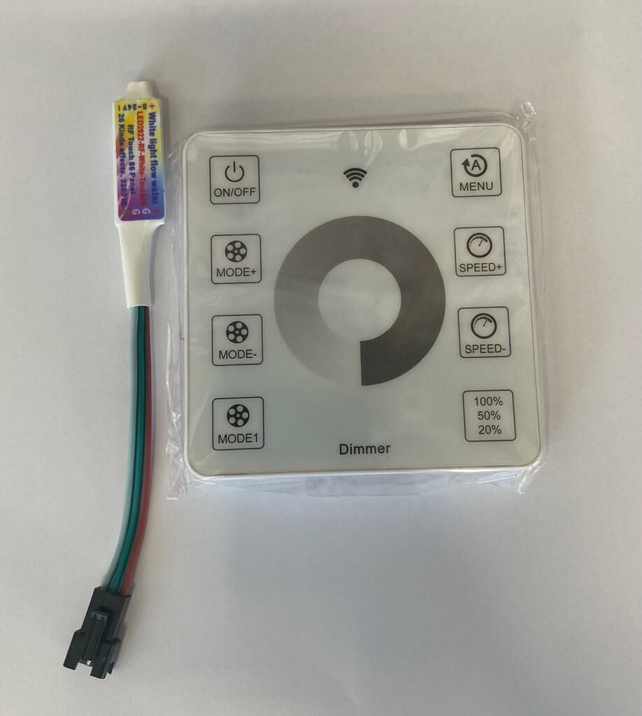 Tek Renk Pixel Şerit LED Kontrol Kumandası – 12–24 V, RF Kablosuz, 2048 Piksele Kadar