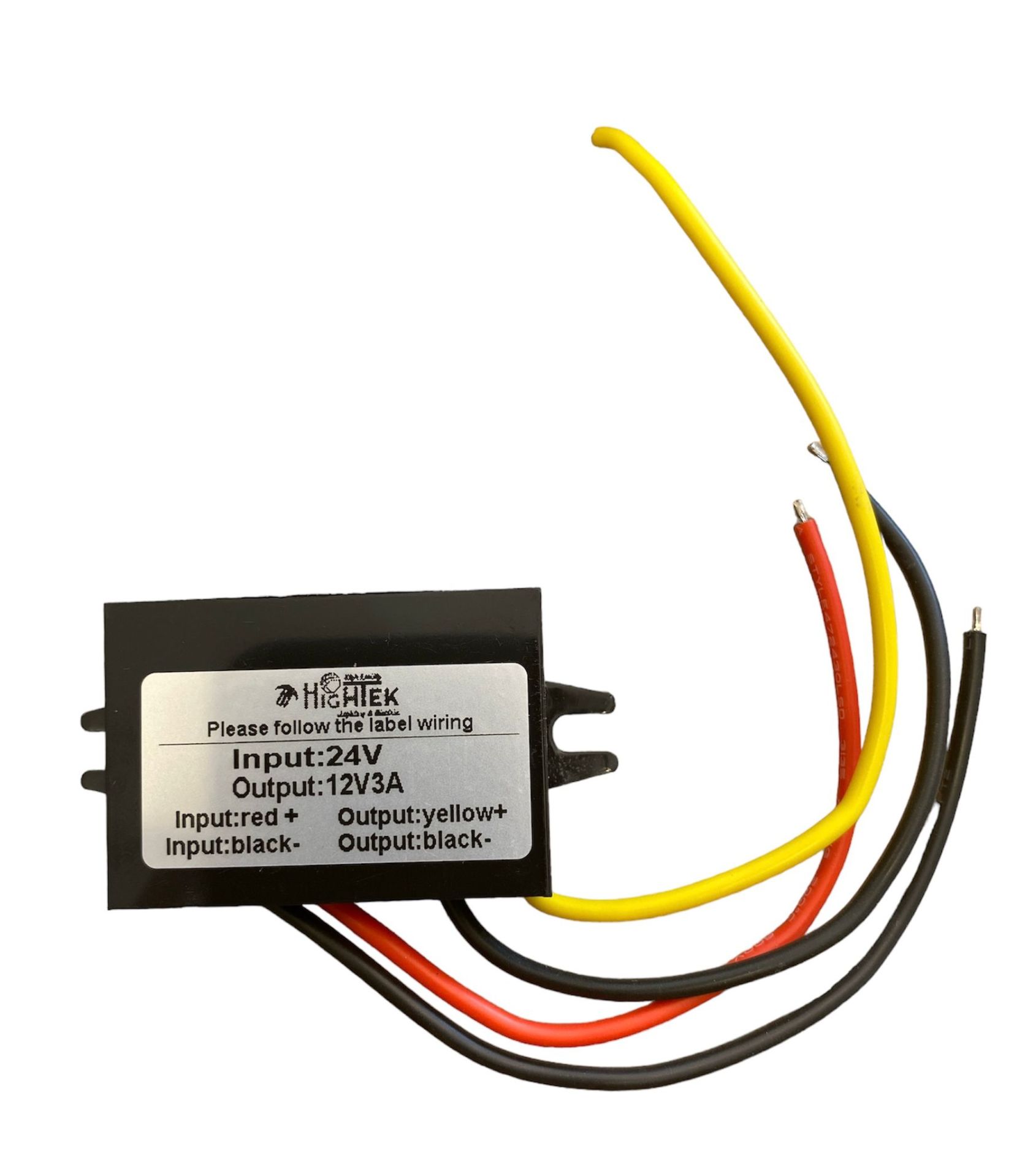 24 V→12 V 3 A Plastik Kasa DC‑DC Konvertör – 36 W, Kompakt & IP68 Seçenekli