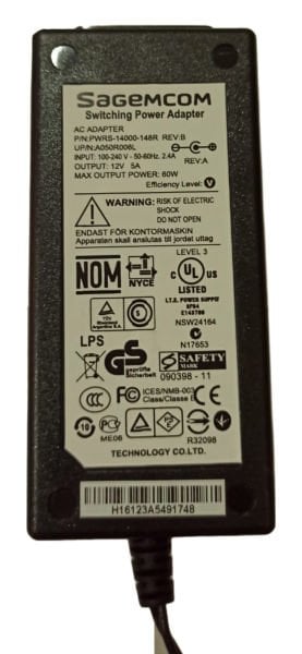 12V- 5 AMPER SAGEMCOM LAPTOP KASA ADAPTÖR A KALİTE