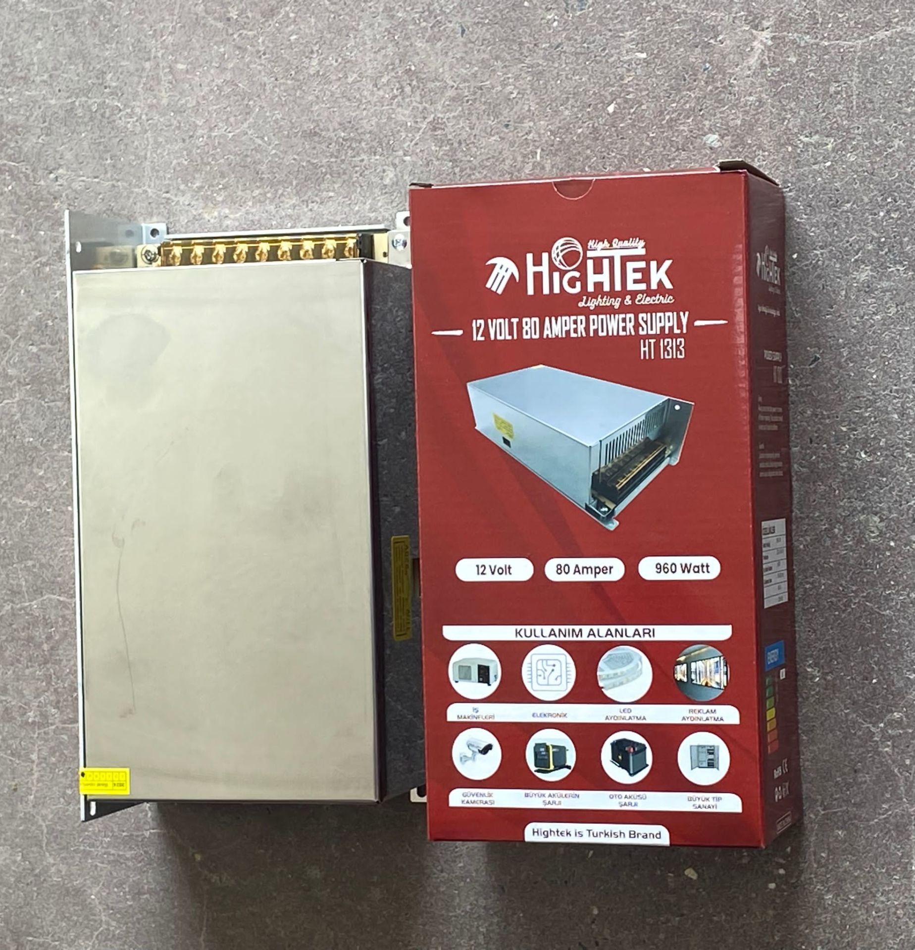 12 V 80 A 960 W Metal Kasa Trafo – Fanlı, Ayarlanabilir Güç Kaynağı, Endüstriyel